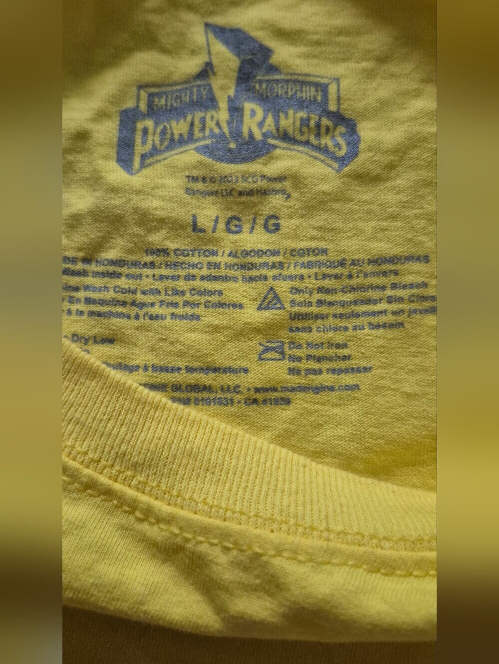 Power Ranger Yellow Ranger Graphic Tee - Yellow & White - Picture 2 of 4